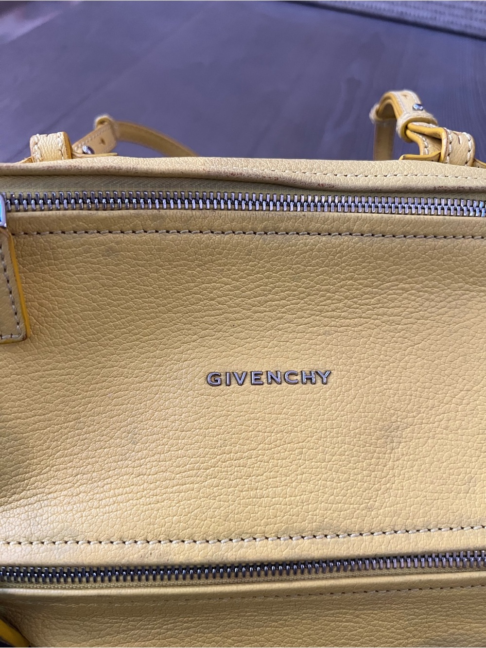 Givenchy Pandora Small Yellow Pebbled Leather Crossbody - Picture 5 of 14